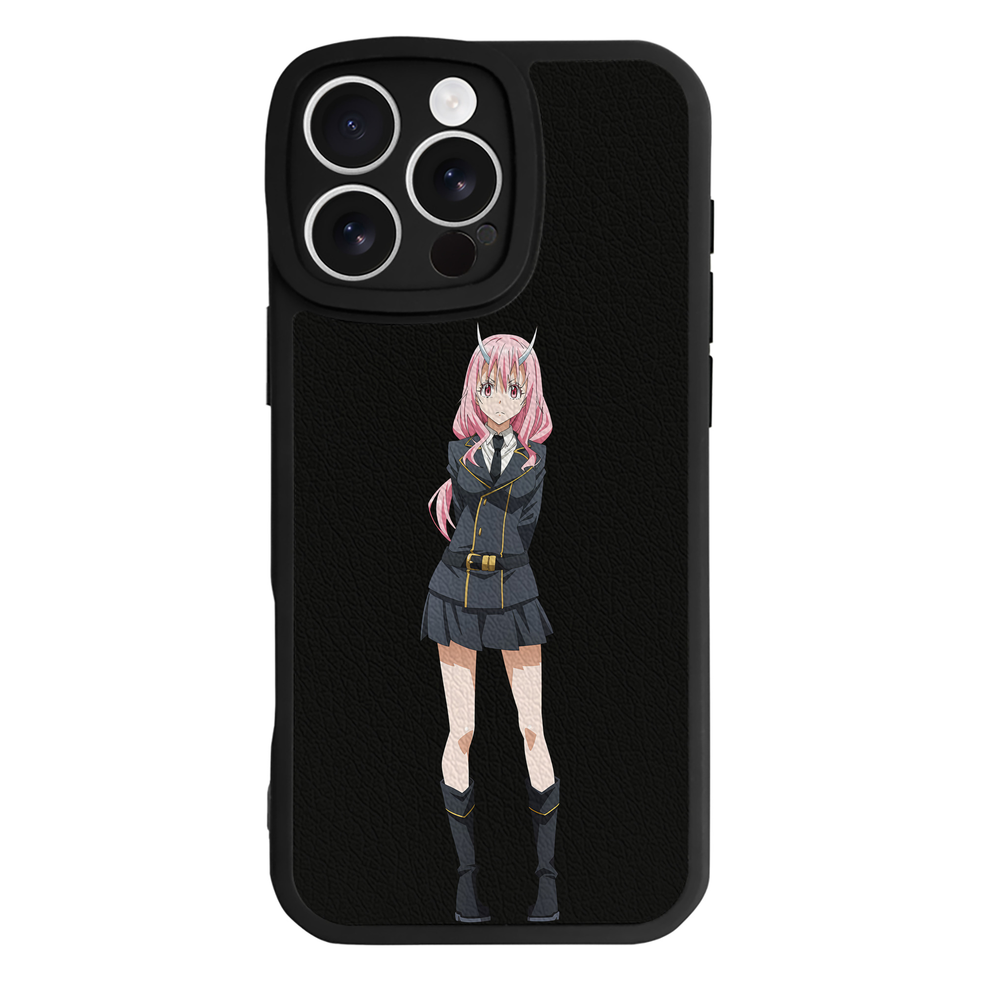 （画像用） 転スラ Regarding Reincarnated to Slime 【iPhone 16シリーズ対応】シリコンスマホケース（レザー調） 材質：シリコン